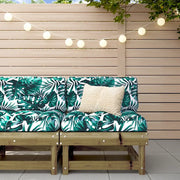 Divano Centrale con Cuscini-Sofa Modulare-Divanetto in Legno Impregnato di Pino 330087