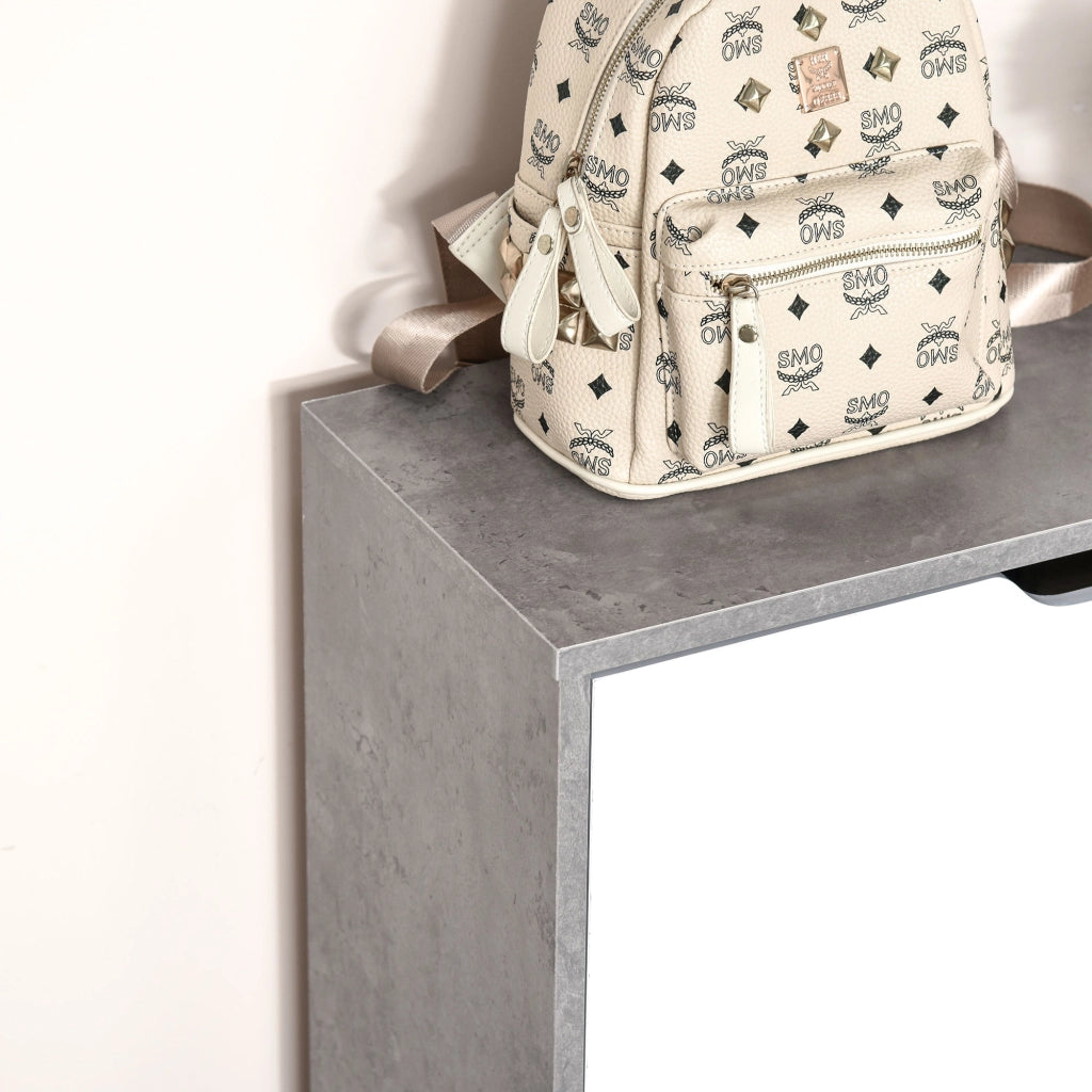 Scarpiera con ante ¨C zephmum ¨C grigio e bianco 62.5x26x81 cm