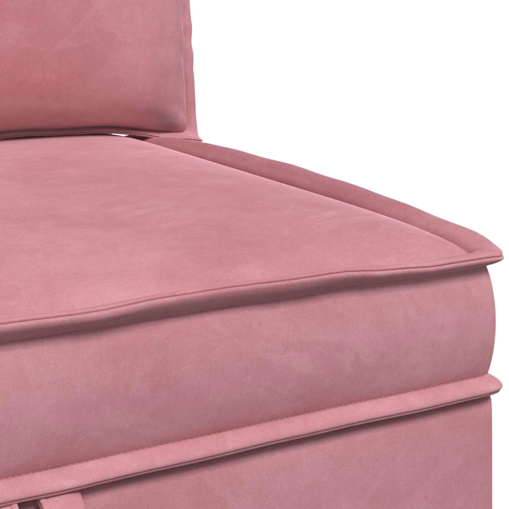 Divano con Stoccaggio Rosa Velluto