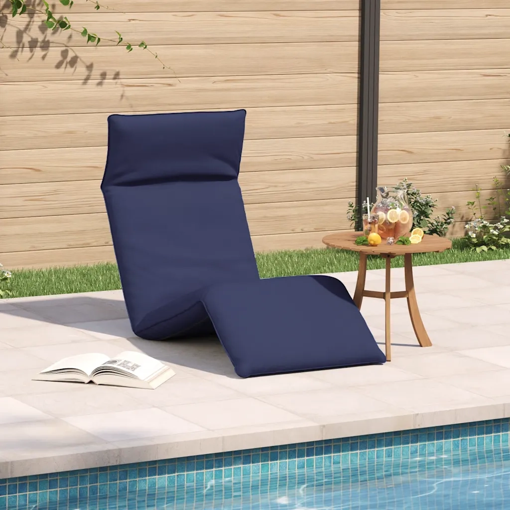 Lettino Pieghevole Blu Marino 175x54x8,5 cm in Tessuto Oxford 4019768