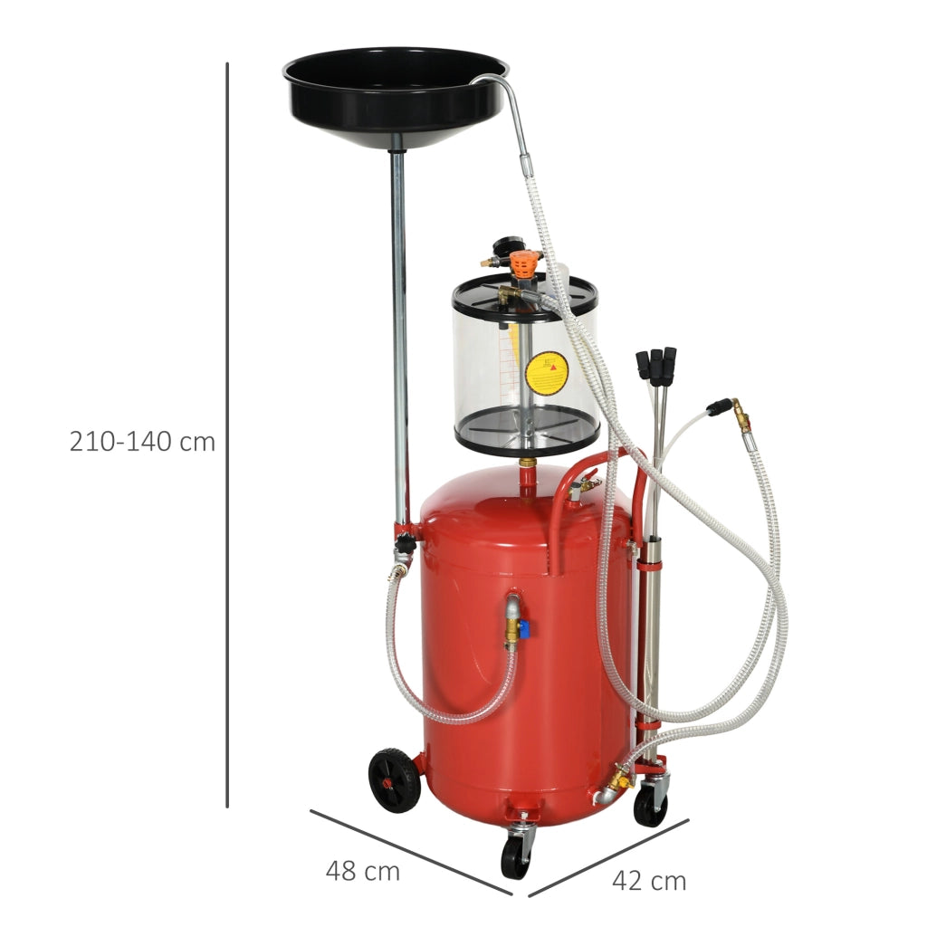 Recuperatore Olio Portatile 2 in 1 ¨C zephmum ¨C Regolabile in Altezza, Capacita' 80L