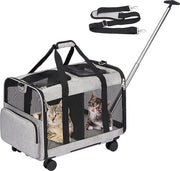 Transportatrice per cani con sedile di viaggio e contenitore di trasporto