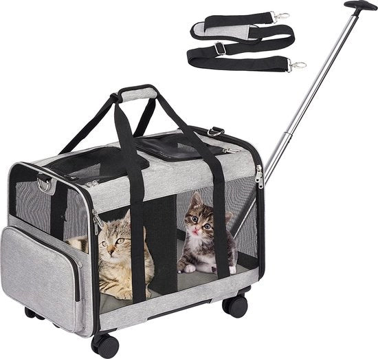 Transportatrice per cani con sedile di viaggio e contenitore di trasporto