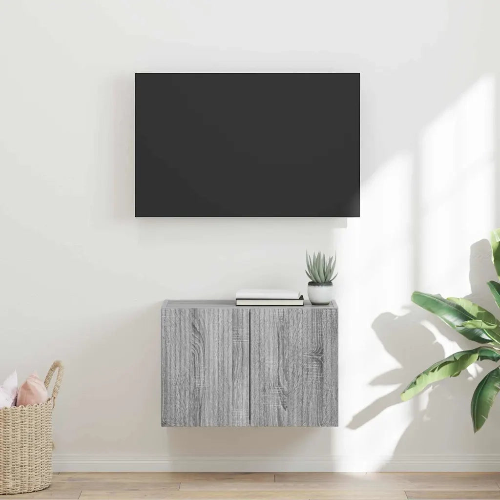 Mobile TV da parete-Mobile TV a Muro-Credenza TV Grigio Sonoma 59,5 x 31 x 40 cm