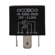 Relè doppio contatto 12V 2x20A Cobo