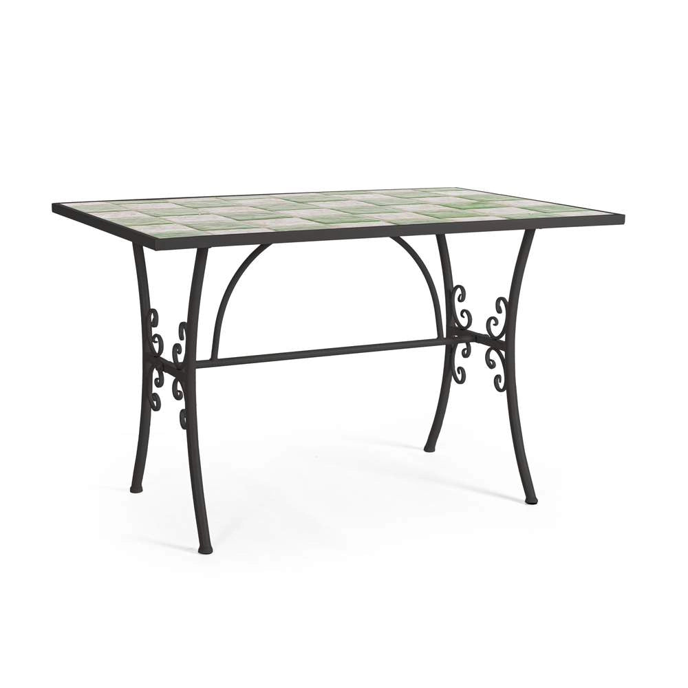 Tavolo da Esterno con Piano in Ceramica Loire