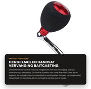 Manubrio per Bicicletta - Materiale Metallo - Antiscivolo - Leggero - Adatto per Daiwa Series 2000/3000/4000/5000/6000 - Lunghezza 13,5 cm - Accessori per Pesca