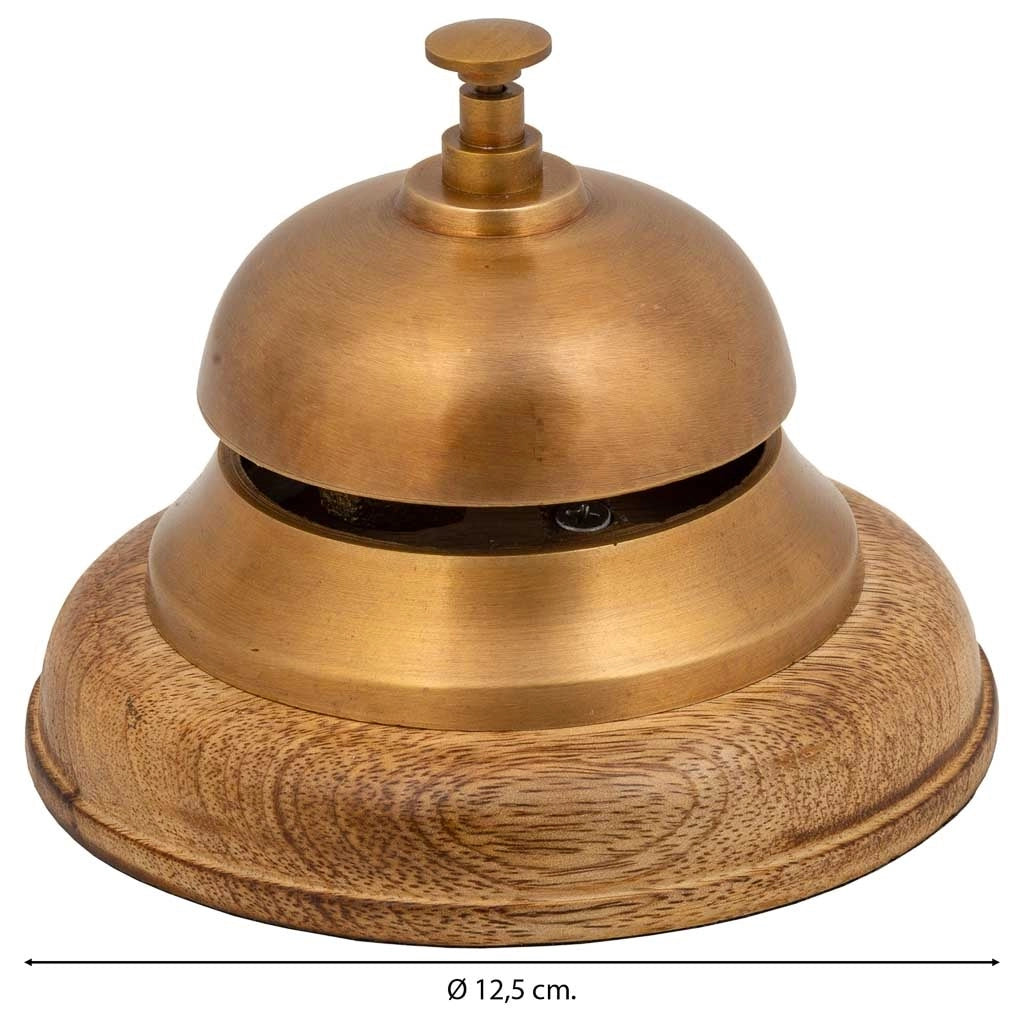 Campana in metallo dorato d12,5