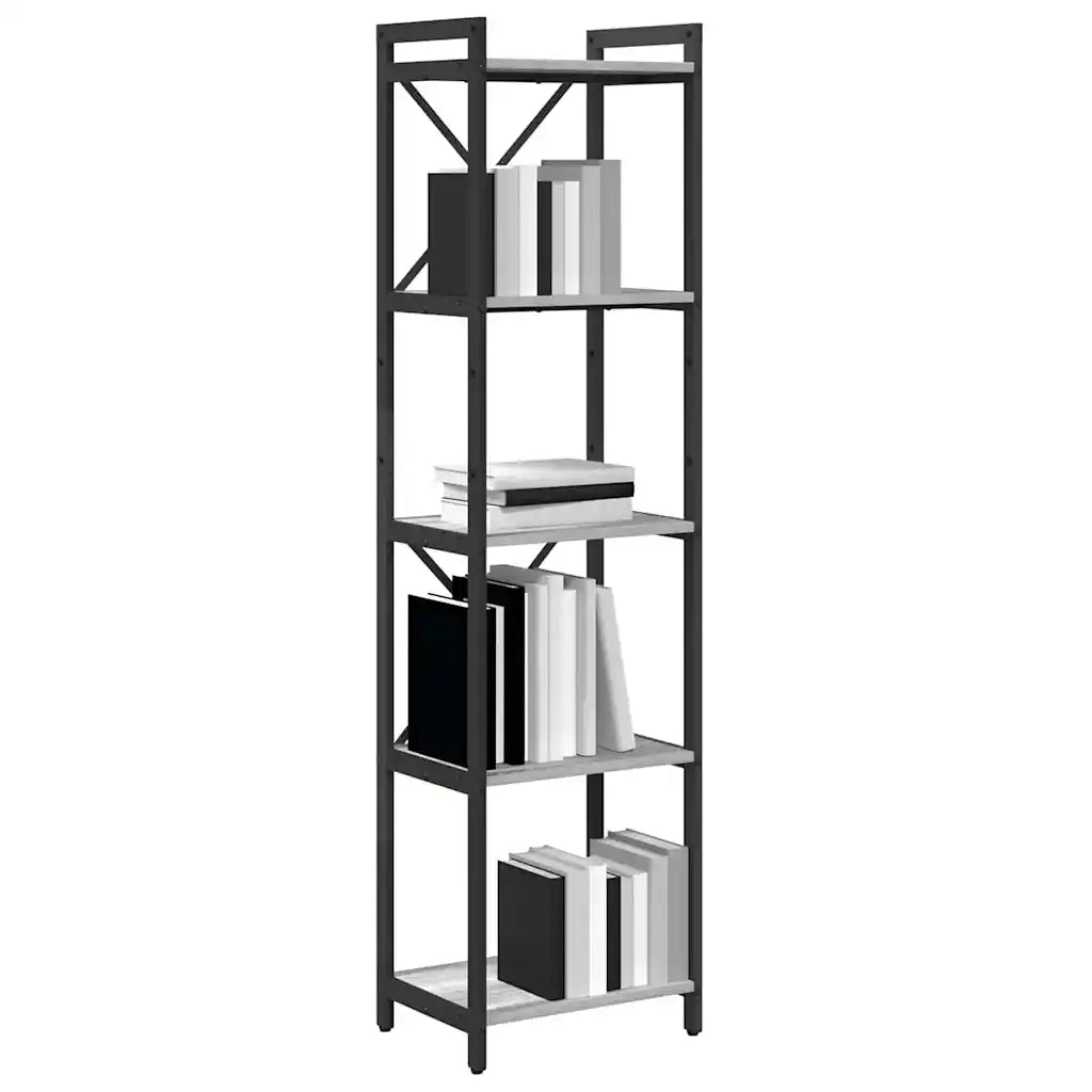 vidaXL Libreria Grigio sonoma 40 x 30 x 153 cm Legno multistrato