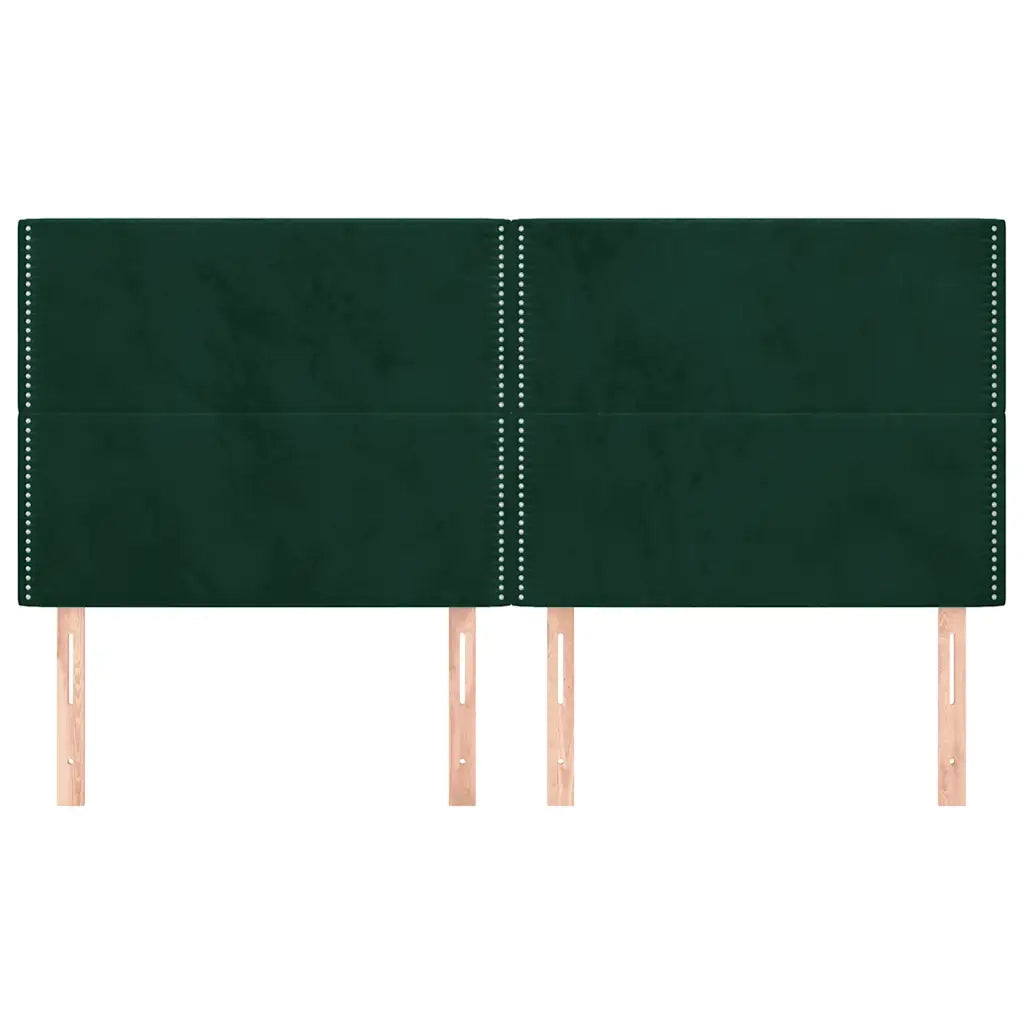 Testiera 4 pz Verde scuro 90x5x78/88 cm in Vellutocod mxl 121534