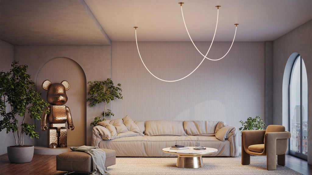 Lampada a sospensione Maytoni Tau ottone LED 40W 3000K