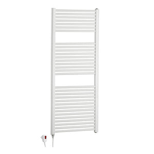Scaldasalviette ELETTRICO 150x50 cm 700w bianco con resistenza termolimitata H150 cm LATINA