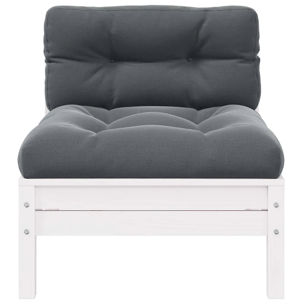 Divano Centrale da Giardino con Cuscini Bianco Massello di Pinocod mxl 120760