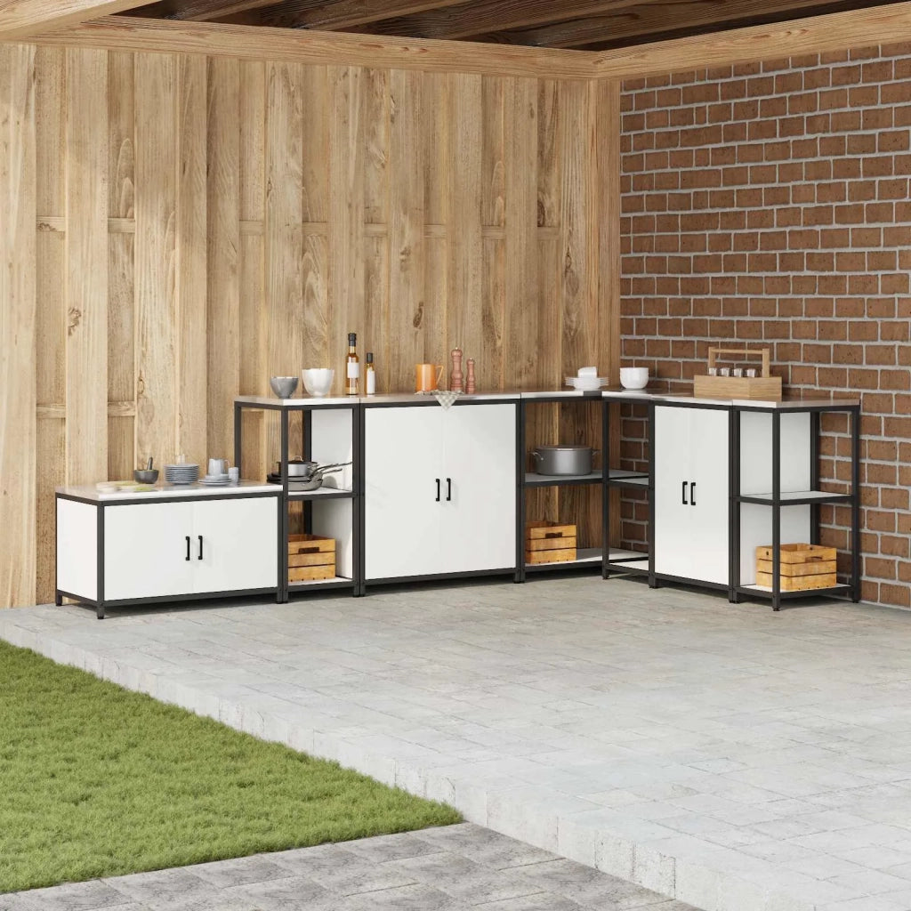 Stoccaggio in cucina Bianco 40 x 50 x 92 cm Acciaio 874969