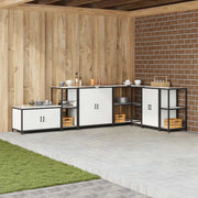 Stoccaggio in cucina Bianco 40 x 50 x 92 cm Acciaio 874969
