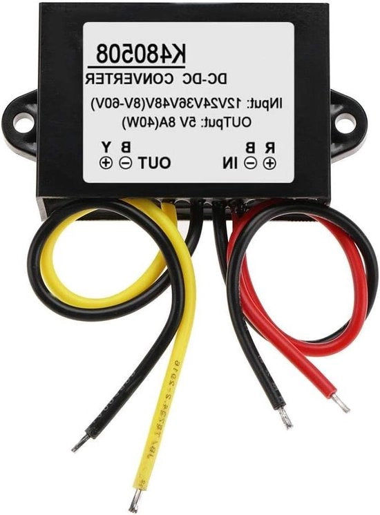 Convertitore di Tensione Regolatore 12V 24V 36V 48V a 5V 8A Impermeabile - Modulo di Alimentazione