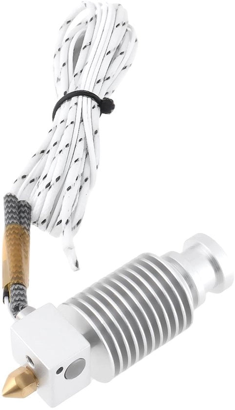 Componente di testa calda 0,4 mm - Componenti per stampante 3D - Compatibile con KP3S/KP5L/E3D V5/V6 - Stantuffa di riscaldamento - Termistore di temperatura - Prestazioni affidabili - Estrusore