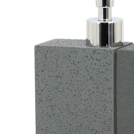 Dispenser in poliresina grigio - serie Pietra