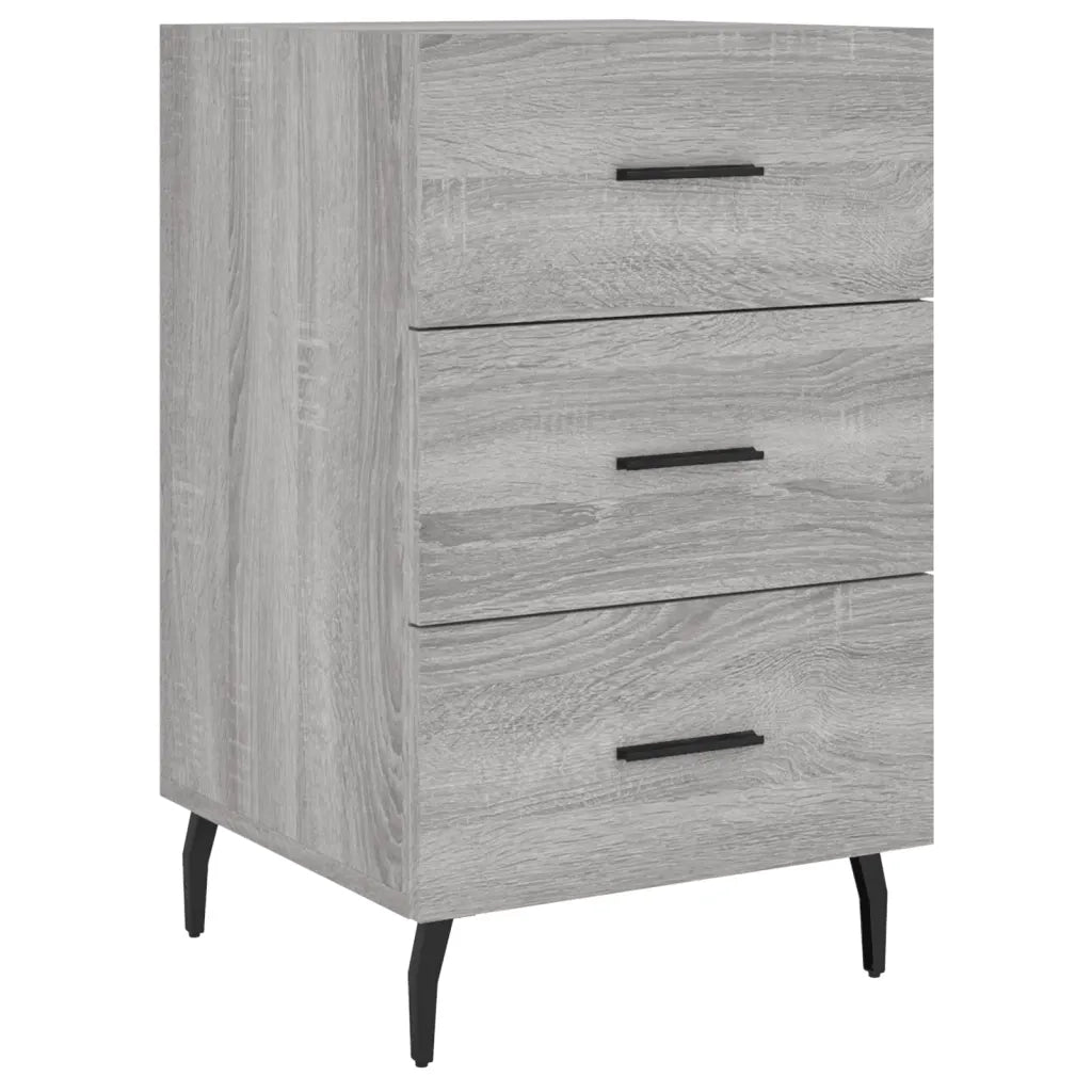 vidaXL Comodino Grigio Sonoma 40x40x66 cm in Legno Multistrato