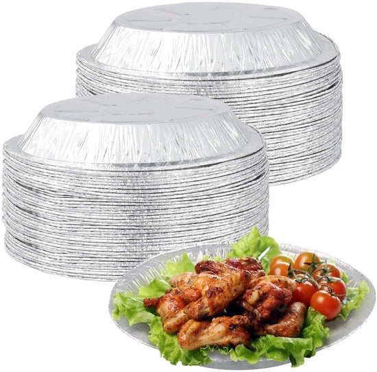 60 pacchi di contenitori in alluminio da 20 cm per torte, torte e cottura con aria calda