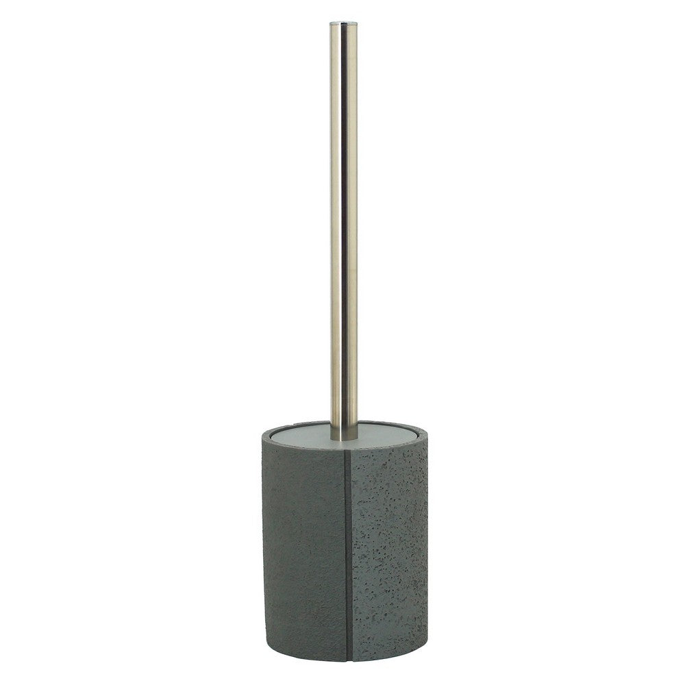 Portascopino in poliresina grigio - serie Pietra