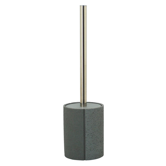 Portascopino in poliresina grigio - serie Pietra