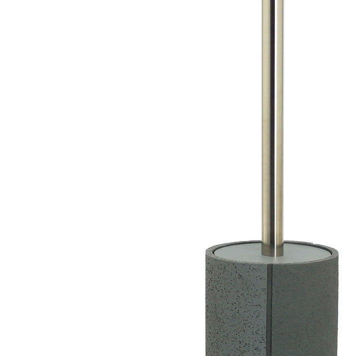 Portascopino in poliresina grigio - serie Pietra