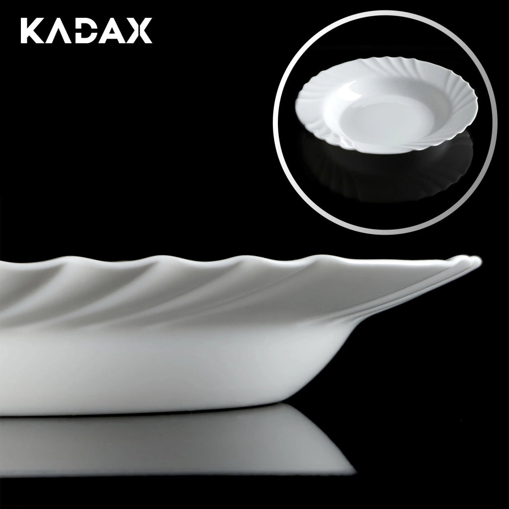 Servizio di stoviglie KADAX da 36 piatti, colore bianco
