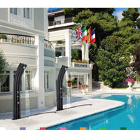 Doccia Solare Energy Pro 75 Litri In Alluminio Con Lavapiedi E Miscelatore Colore Antracite Cv-A920/7016