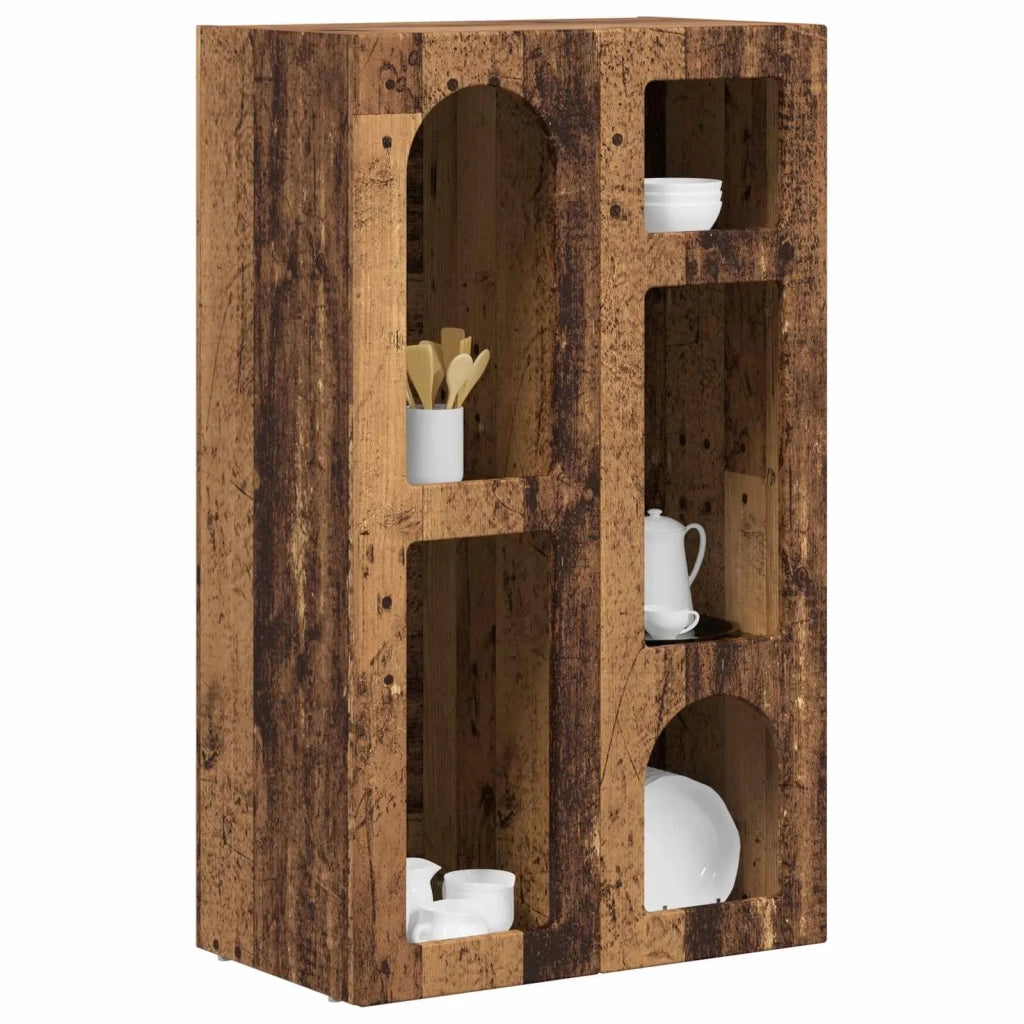 Credenza | Madia | Buffet da pranzo | Armadio da pranzo Legno vecchio 59 x 35 x 100,5 cm Legno multistrato