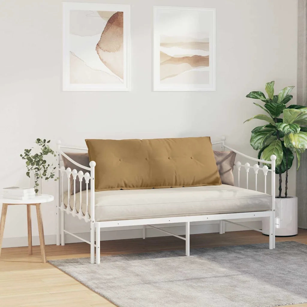 Cuscino per Schiena Marrone 120 x 50 cm Tessuto in Cords