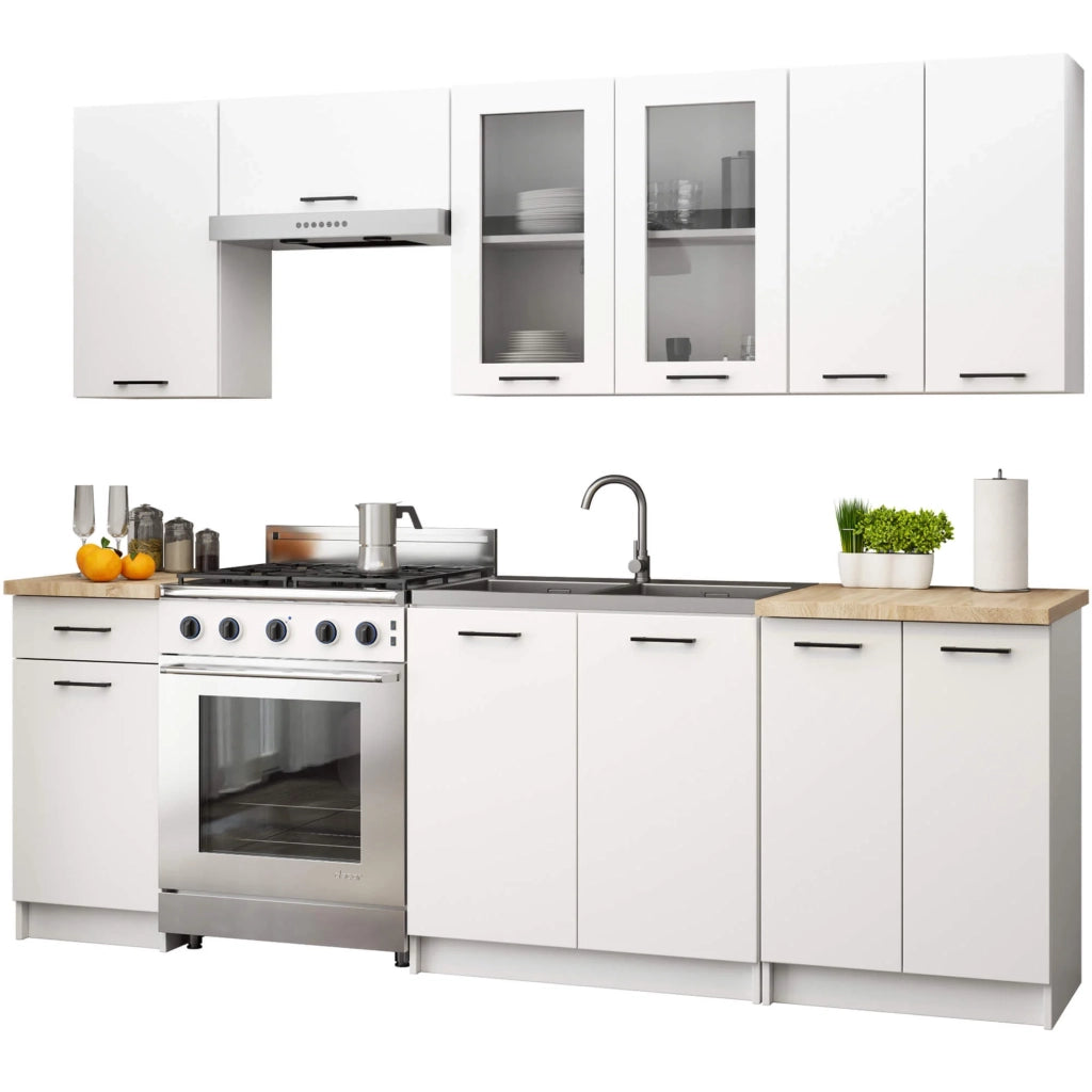 Vetrina da cucina sospesa AKORD OLIWIA Bianca 80 cm 2 porte 80x30,5x72 cm