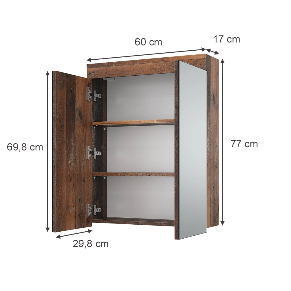Vicco Specchio contenitore bagno Oldstyle 60 x 77 cm
