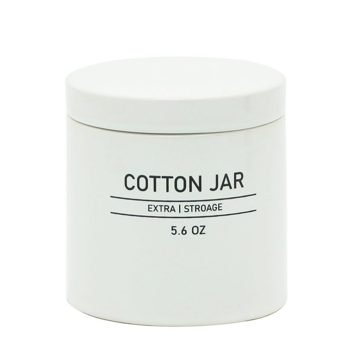 Barattolo in ceramica bianco con coperchio - serie White