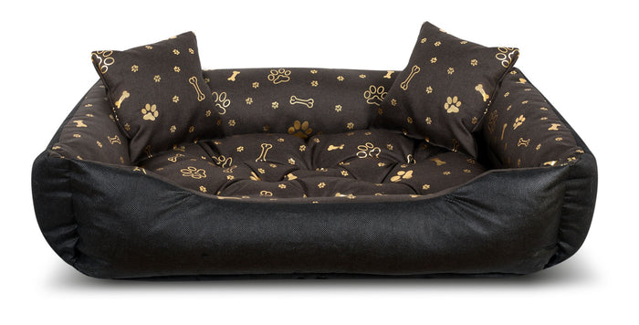 AIO FACTORY Cuccia per cani 100x75 cm impermeabile Golden Bones Cuscino per cani