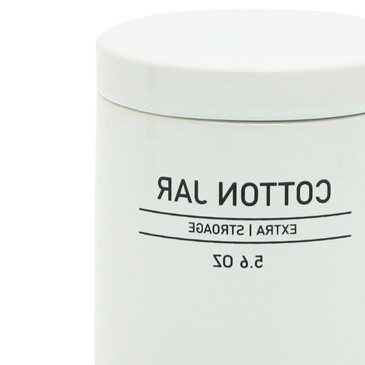 Barattolo in ceramica bianco con coperchio - serie White