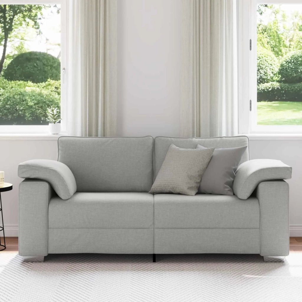 Divano a due posti Grigio Nuvola 180 cm Tessuto 4105235