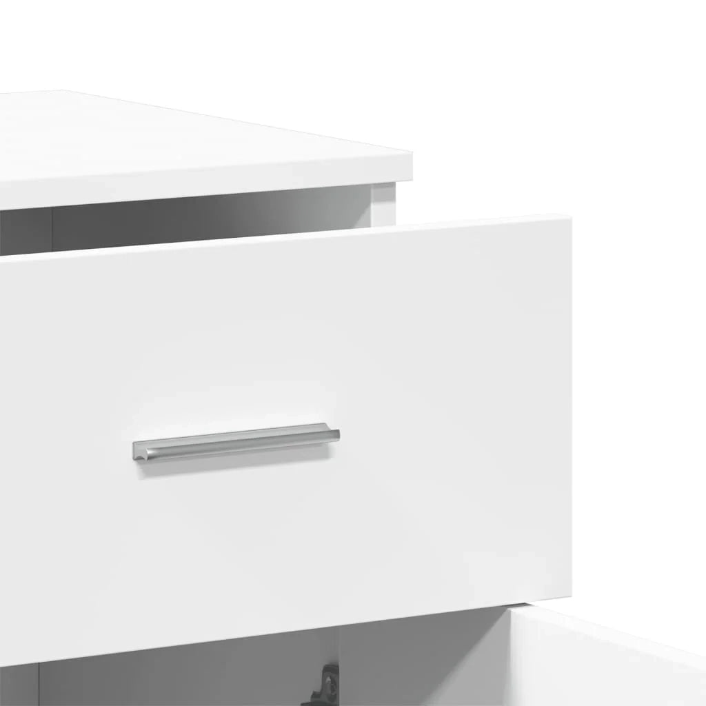 Buffet credenza cassettiera armadio mobile contenitore organizer per cucina soggiorno salotti set da 2 79 x 38 x 80 cm legno ingegnerizzato bianco 02_0036685