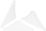 Allestimento Plus - Protezioni Angolari in Plastica - 20 Pezzi - Forma Triangolare - Protezione Angolare per Vetro, Specchi, Pavimenti - Bianco - Protezioni Angolari 3 x 50 mm