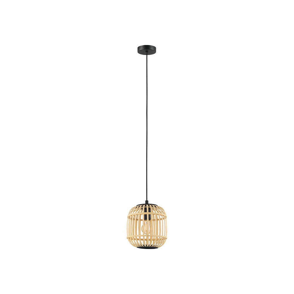 Lampadario Contemporaneo Bordesley Piccolo 1 Luce Acciaio Nero