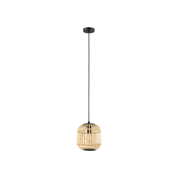 Lampadario Contemporaneo Bordesley Piccolo 1 Luce Acciaio Nero