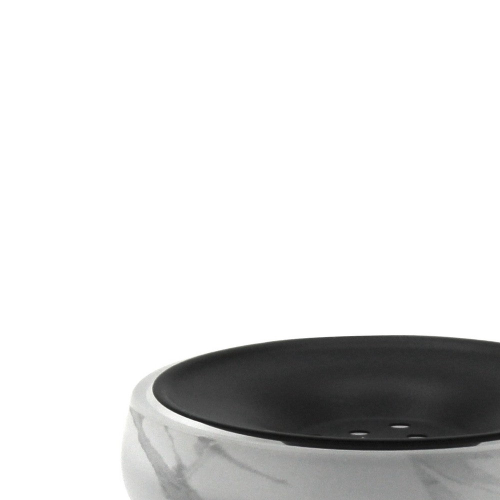 Portasapone in vetro satinato - serie Marble