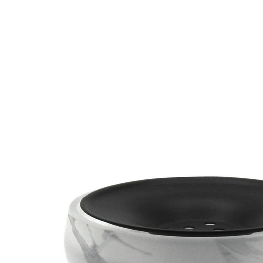 Portasapone in vetro satinato - serie Marble