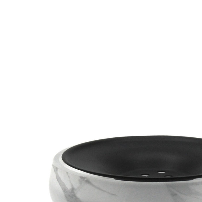 Portasapone in vetro satinato - serie Marble