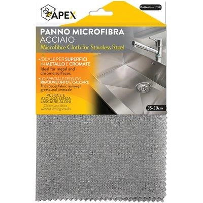 PANNO MICROFIBRA ACCIAIO APEX - CM 35X30- 12 pezzi
