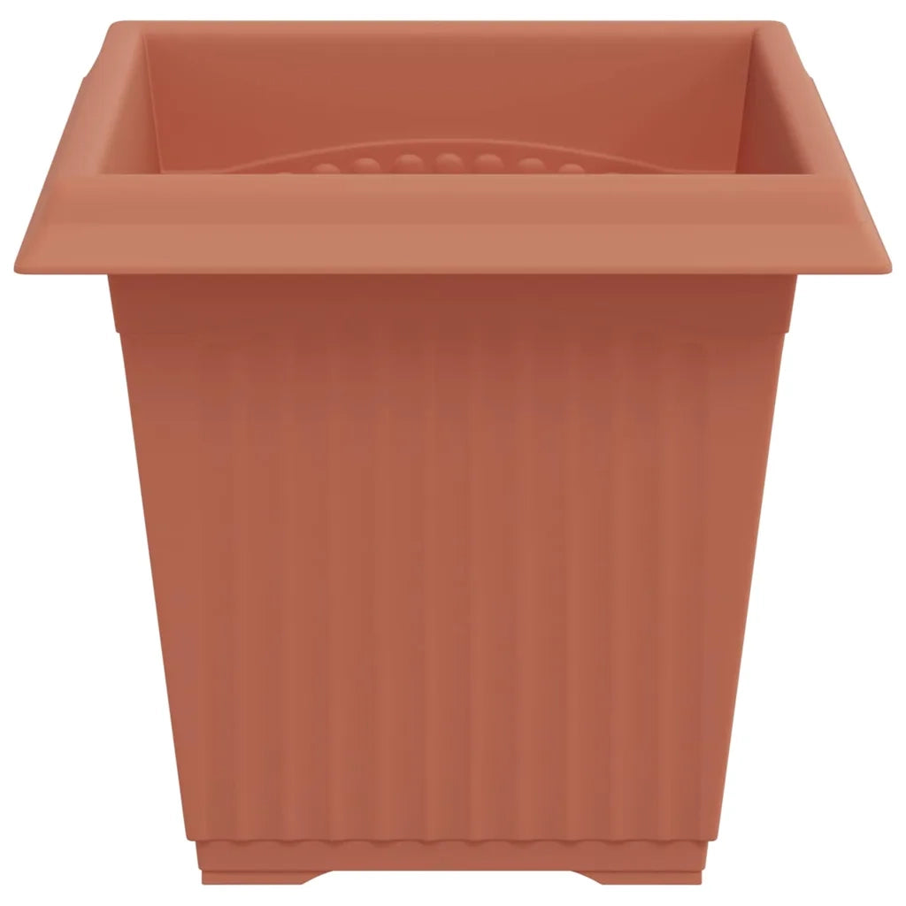 Vaso quadrato per fiori 24 pcs Rosso Mattone 16 x 16 x 14 cm 42020341