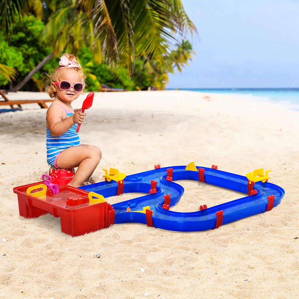 Casetta Acquatica per Bambini con Accessori ¨C zephmum ¨C Blu e Rosso 123x90x7cm