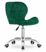 Sedia girevole in velluto Valora AVOLA verde ergonomica per ufficio