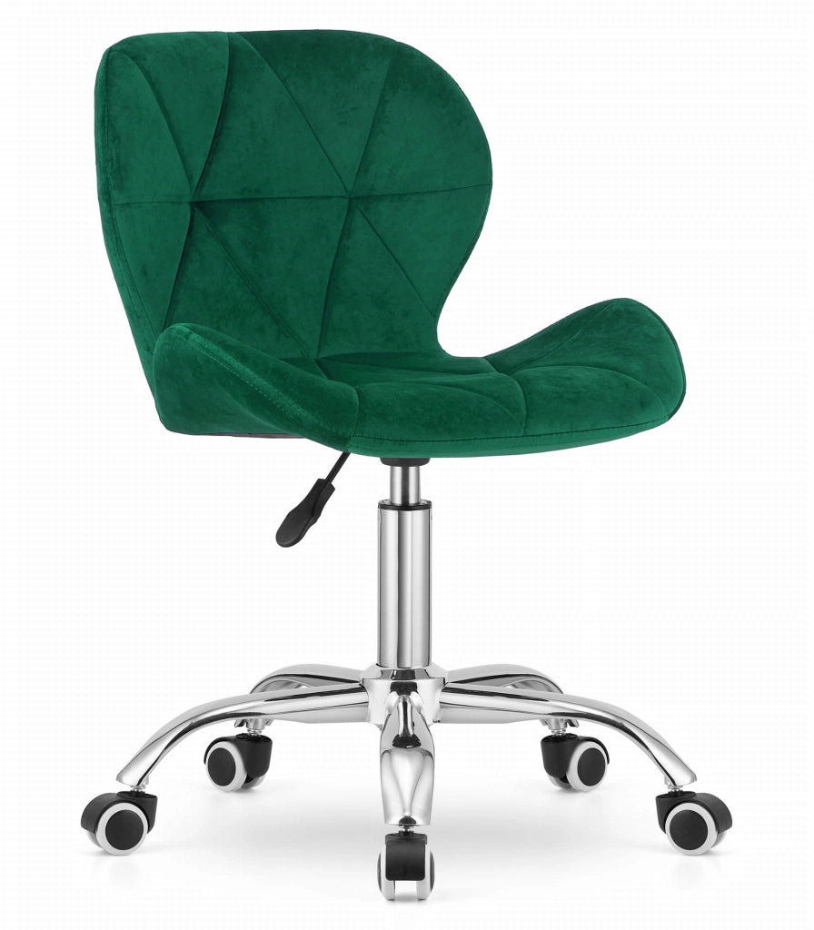 Sedia girevole in velluto Valora AVOLA verde ergonomica per ufficio