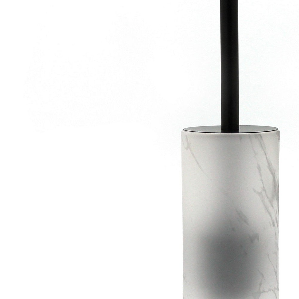 Portascopino in vetro satinato - serie Marble